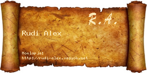 Rudi Alex névjegykártya
