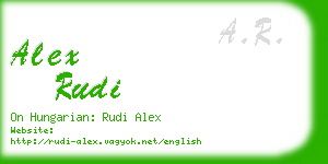 alex rudi business card